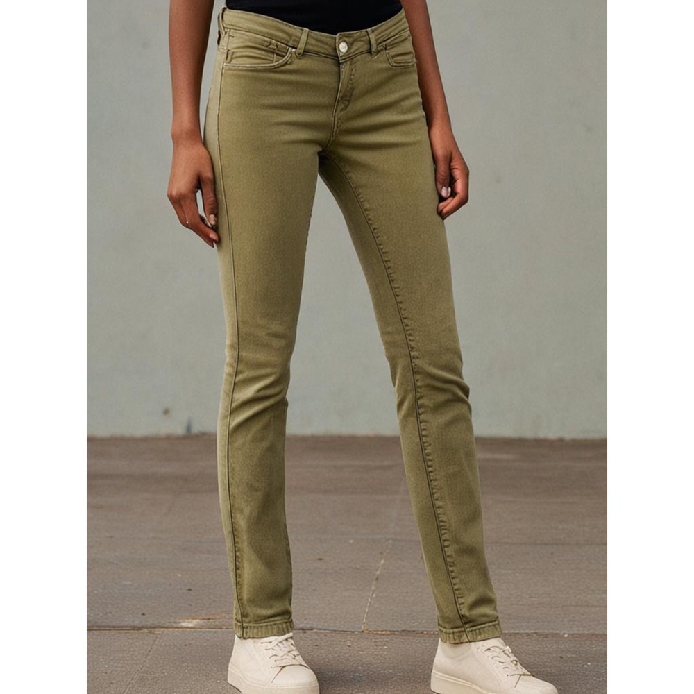 Women's Ellen Tracy Jeans Refined Mid Rise Skinny Size 6 Olive Green